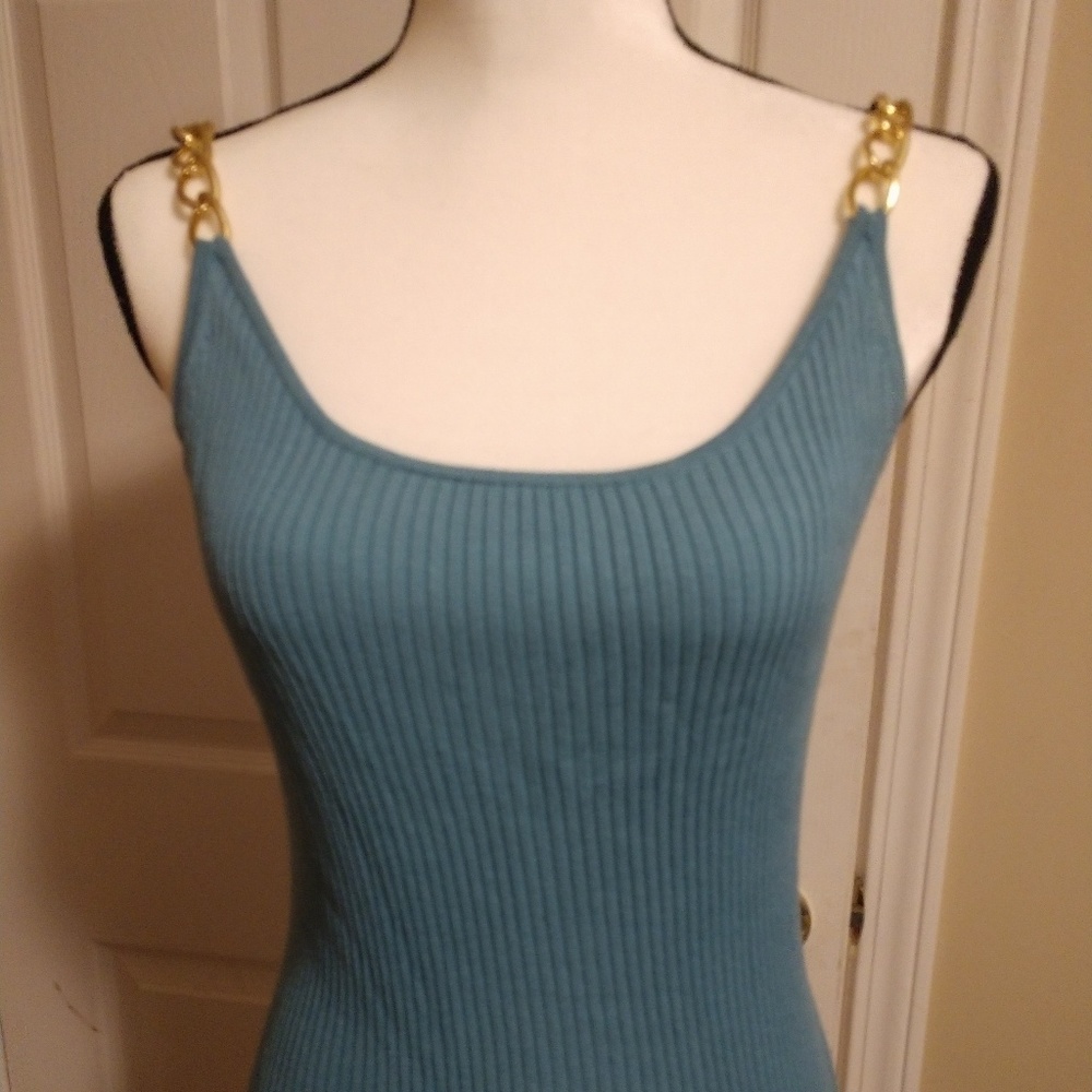 August Silk aqua silk tank
